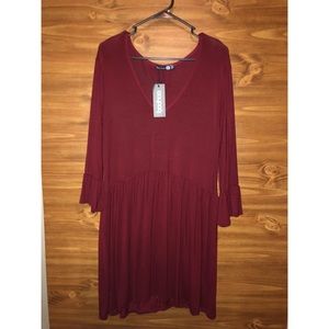 BooHoo Wine Tunic - Plus Size